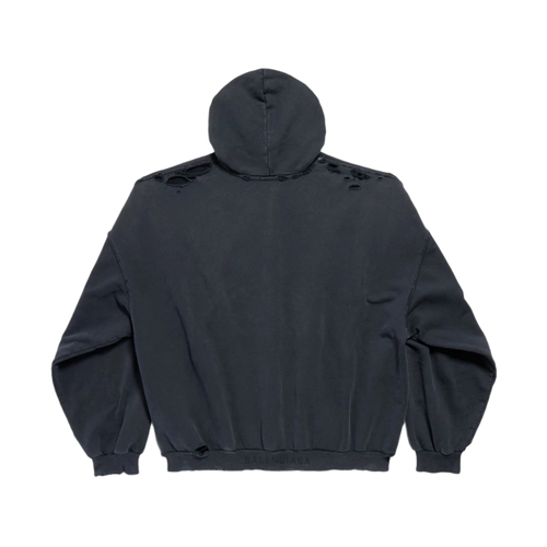 BALENCIAGA PARIS LIBERTY HOODIE OVERSIZED BLACK
