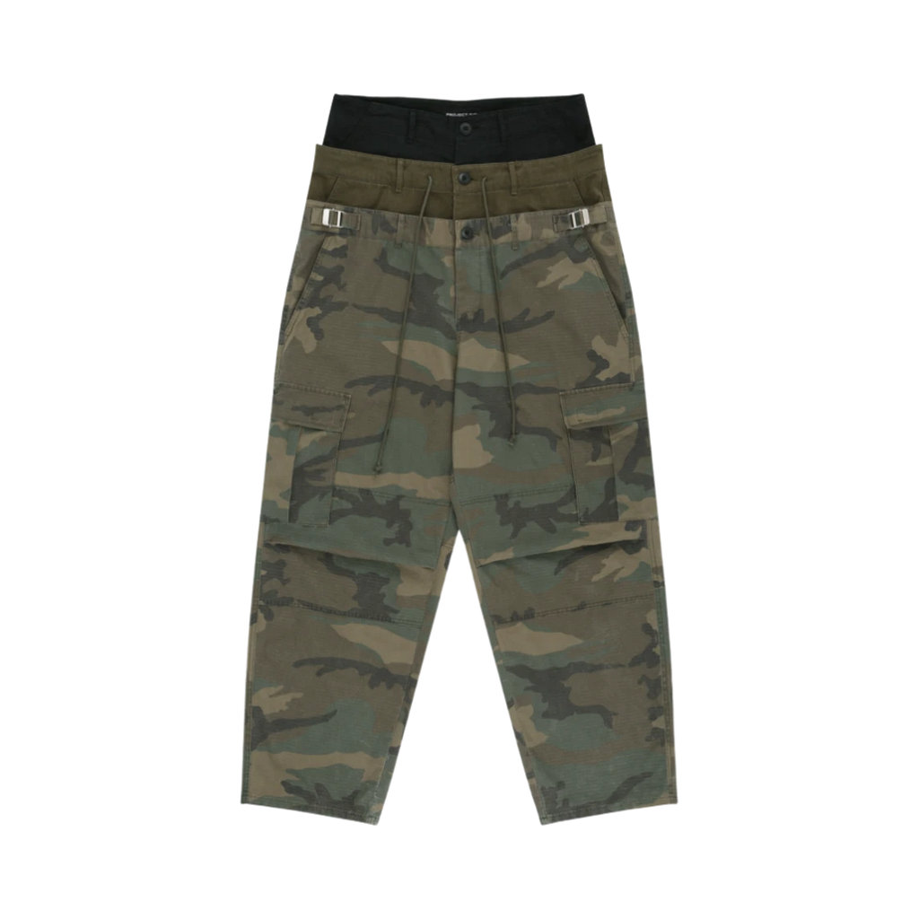PROJECT G/R 3 LAYERED CARGO PANTS CAMO
