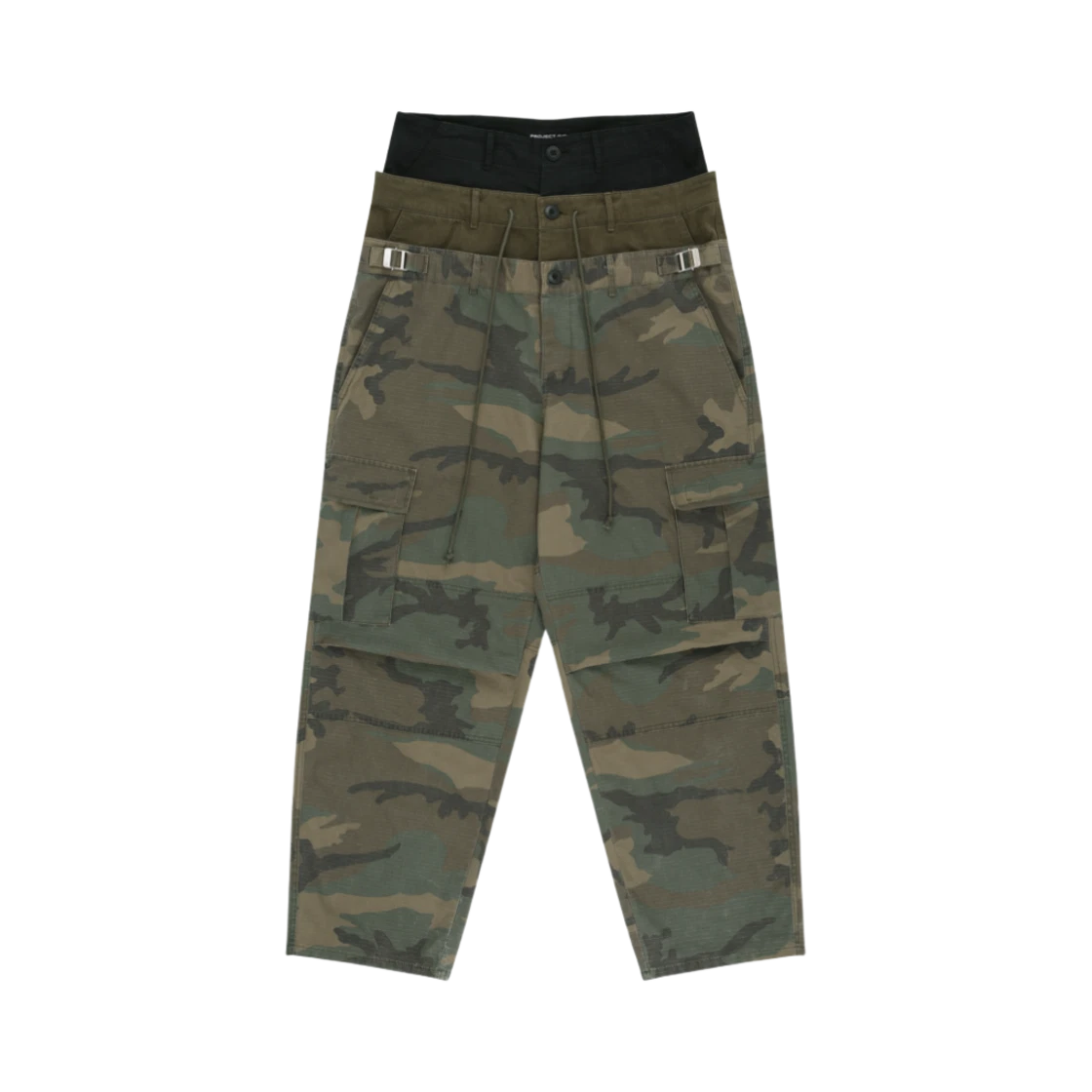 PROJECT G/R 3 LAYERED CARGO PANTS CAMO