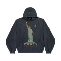 BALENCIAGA PARIS LIBERTY HOODIE OVERSIZED BLACK