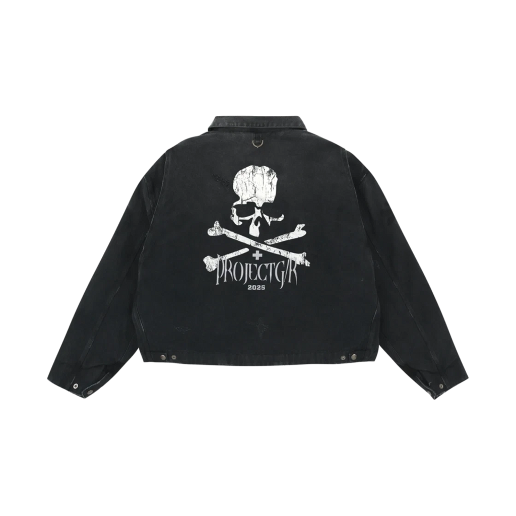 PROJECT G/R X MASTERMIND DISTRESSED CANVAS WORK JACKET BLACK