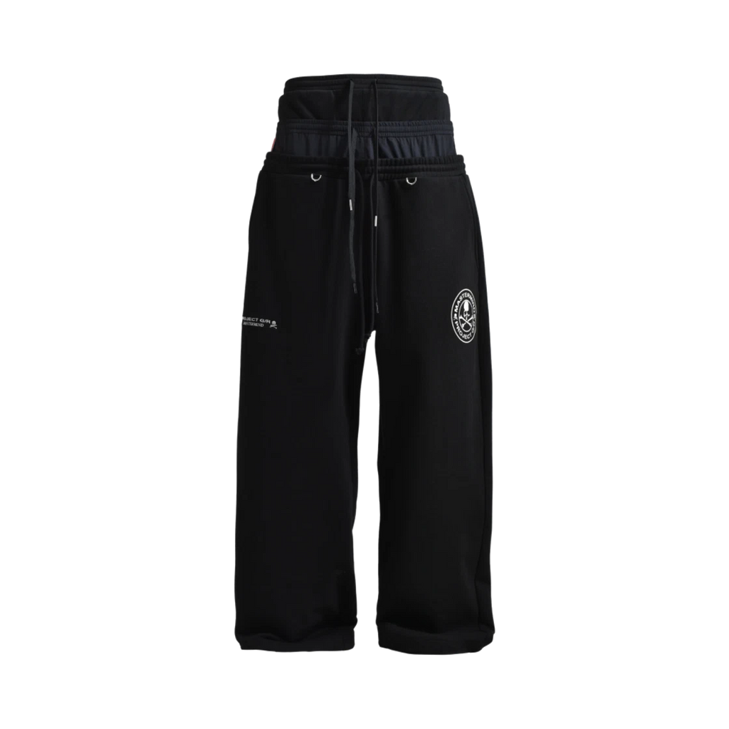 PROJECT G/R X MASTERMIND 3 LAYERED TRACK PANTS BLACK