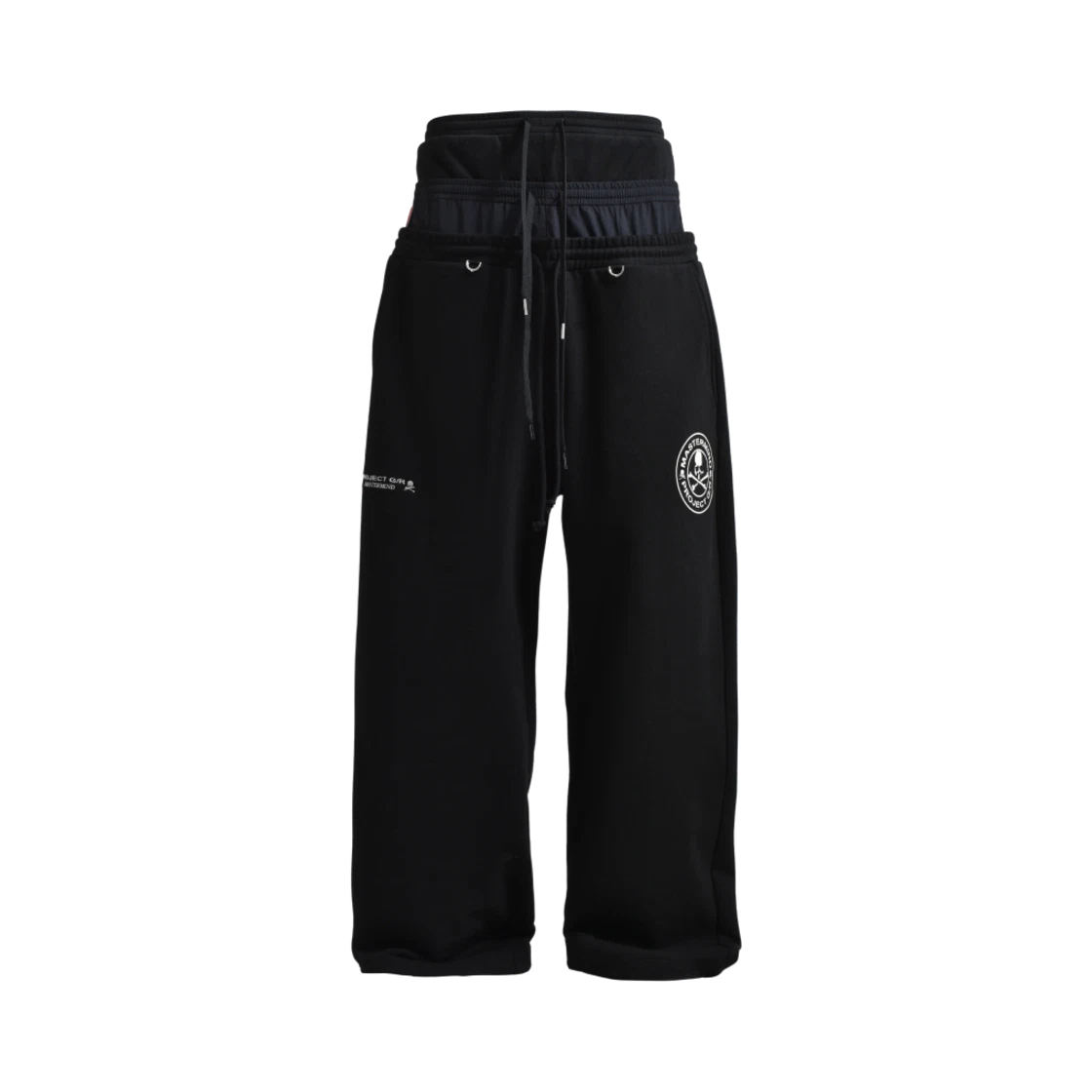 PROJECT G/R X MASTERMIND 3 LAYERED TRACK PANTS BLACK