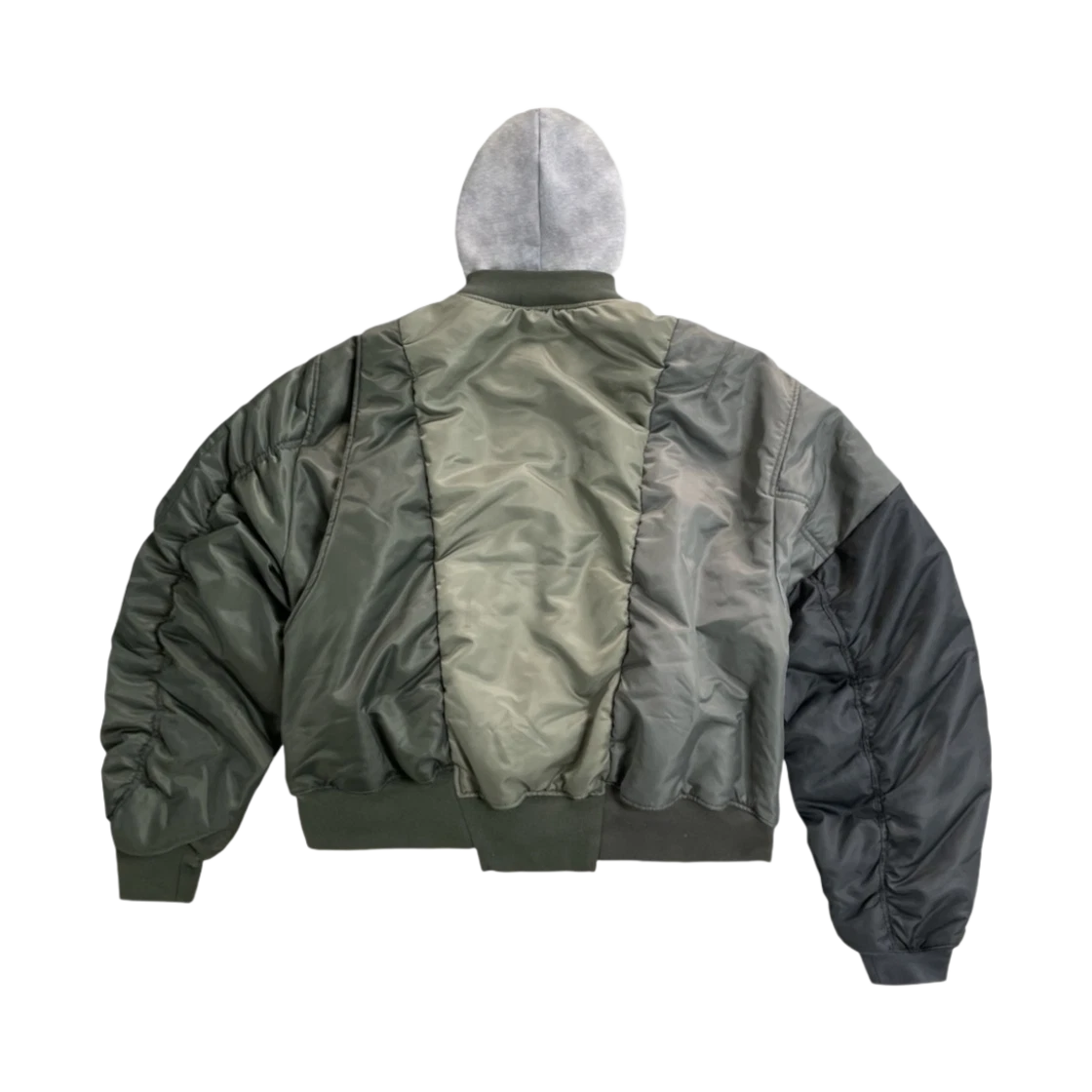 PROJECT G/R UNBALANCED REWORKED BOMBER JACKET KHAKI