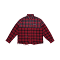 PROJECT G/R UPSIDE-DOWN CHECKED SHIRTS RED