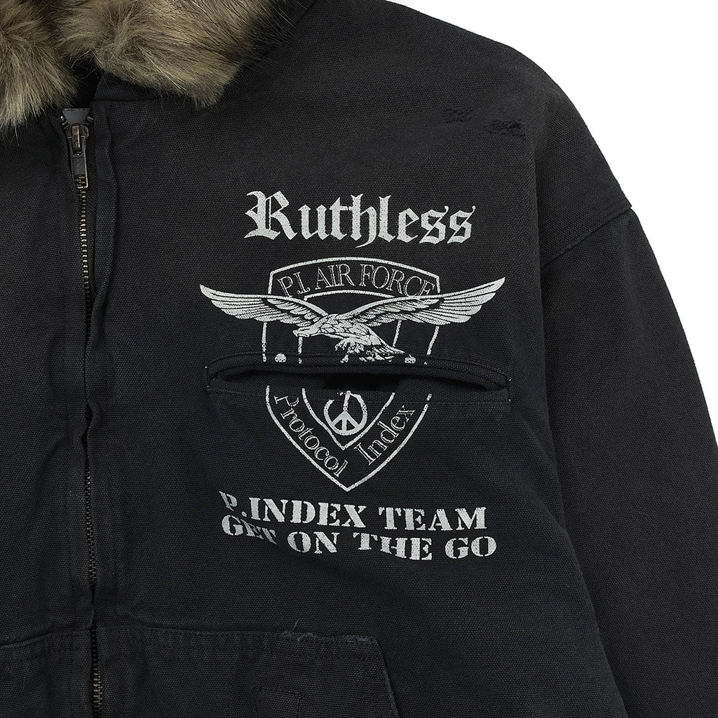 PROTOCOL INDEX DETACHABLE FUR HOODED WORK JACKET