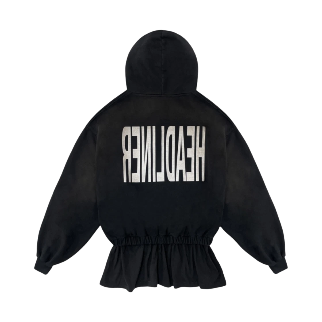 PROJECT G/R HEADLINER DOUBLE LAYERED HOODIE BLACK