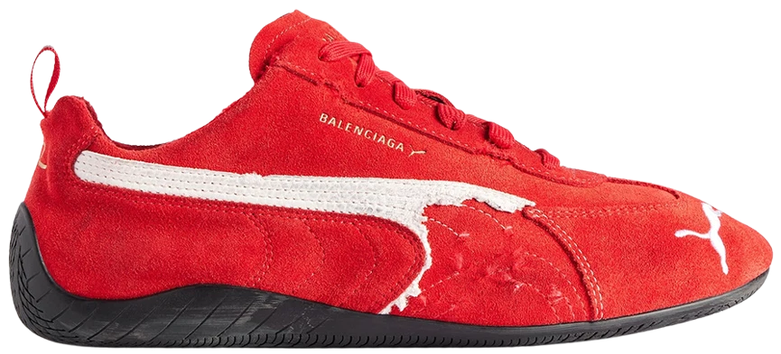 BALENCIAGA X PUMA SPEEDCAT SUEDE RED WHITE