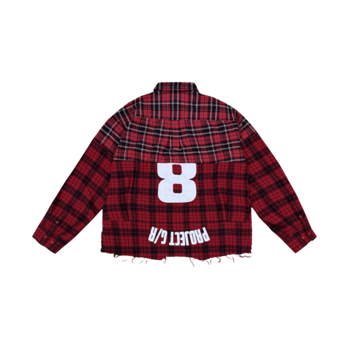 PROJECT G/R UPSIDE-DOWN CHECKED SHIRTS RED