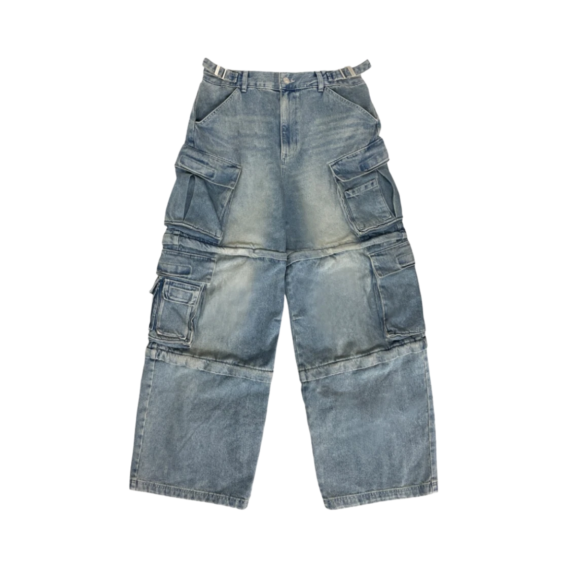 PROJECT G/R OVERSIZED CONVERTIBLE CARGO PANTS BLUE