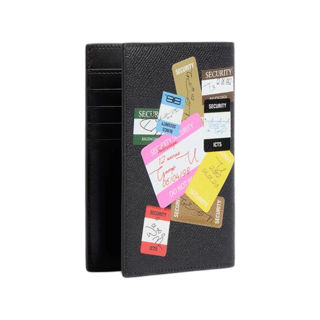 BALENCIAGA PASSPORT HOLDER IN BLACK MULTICOLOR