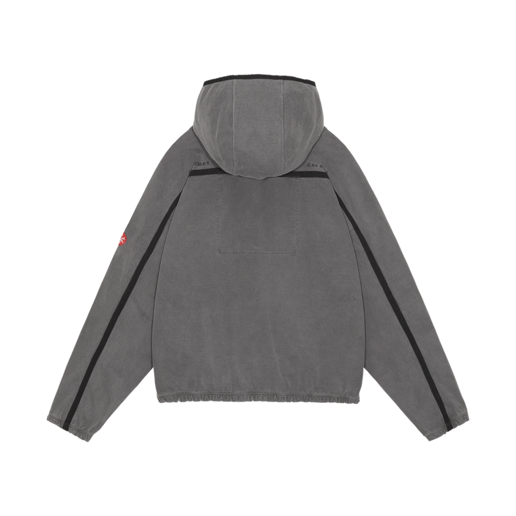 CAV EMPT OVERDYE TAPED LIGHT ZIP HOODY CHARCOAL - 24FW