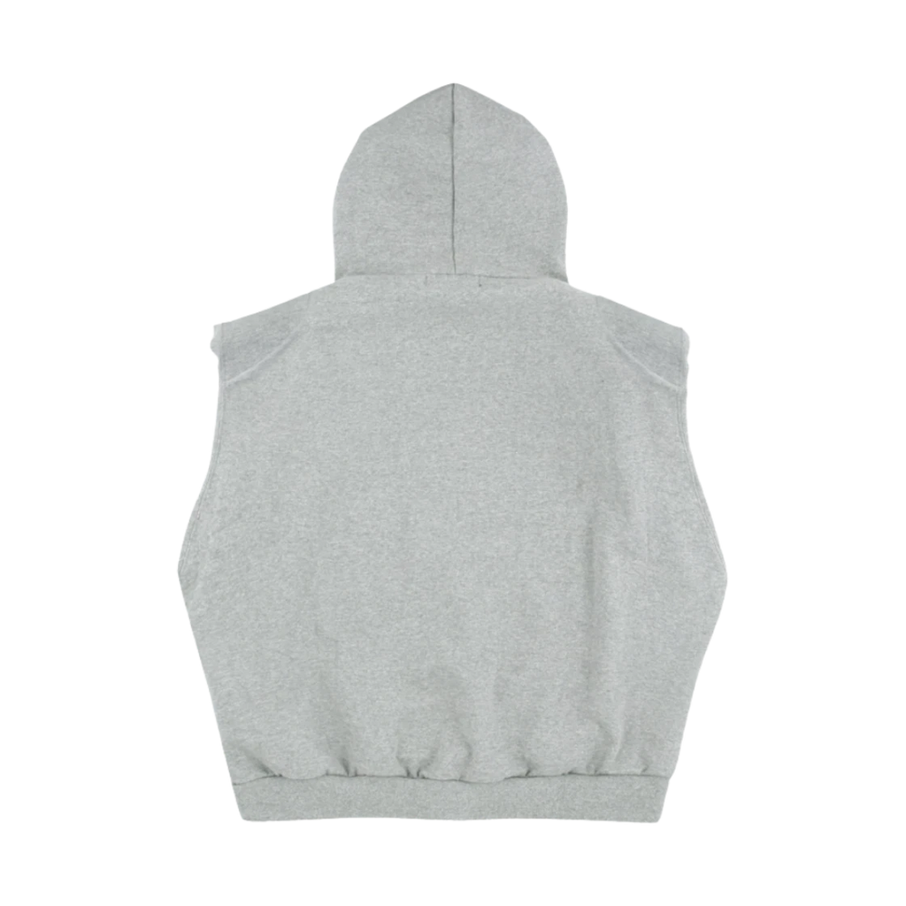 PROJECT G/R BOXY SLEEVELESS ZIP HOODIE GREY