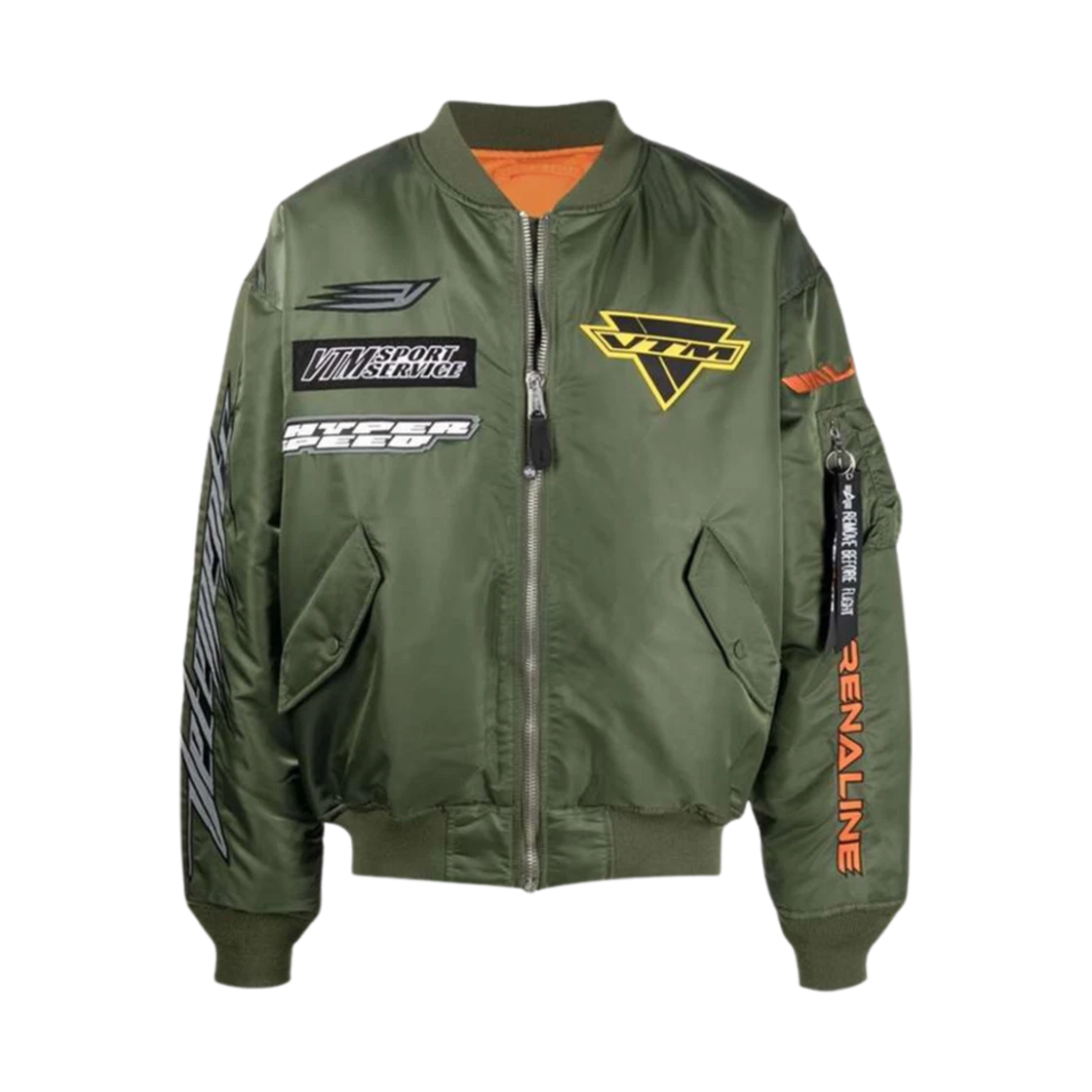 VETEMENTS RACING LOGO BOMBER GREEN