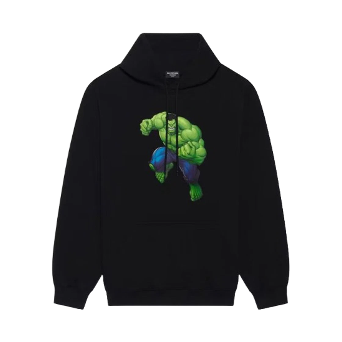BALENCIAGA X MARVEL HULK 2021 GRAPHIC PRINT HOODIE BLACK