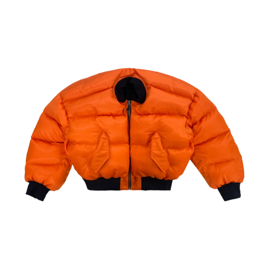 PROJECT G/R REVERSIBLE PUFFER BOMBER JACKET BLACK