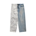 BALENCIAGA GRAYSCALE CAMO HYBRID BAGGY PANTS LIGHT BLUE