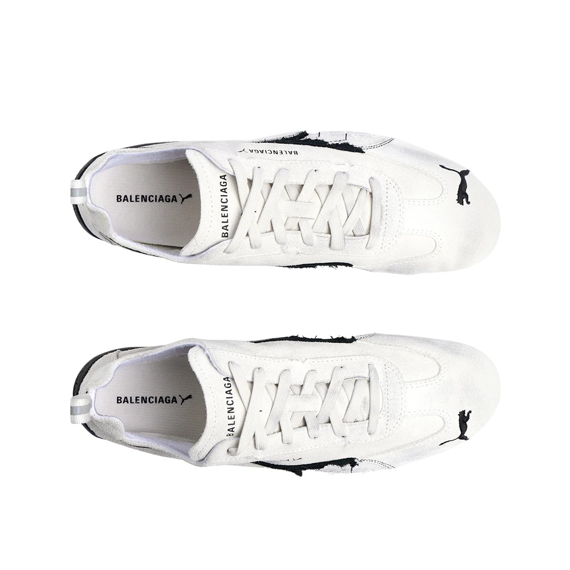 BALENCIAGA X PUMA SPEEDCAT SUEDE WHITE BLACK