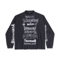 BALENCIAGA DIY METAL LONG SLEEVE T-SHIRT MEDIUM FIT IN BLACK WHITE