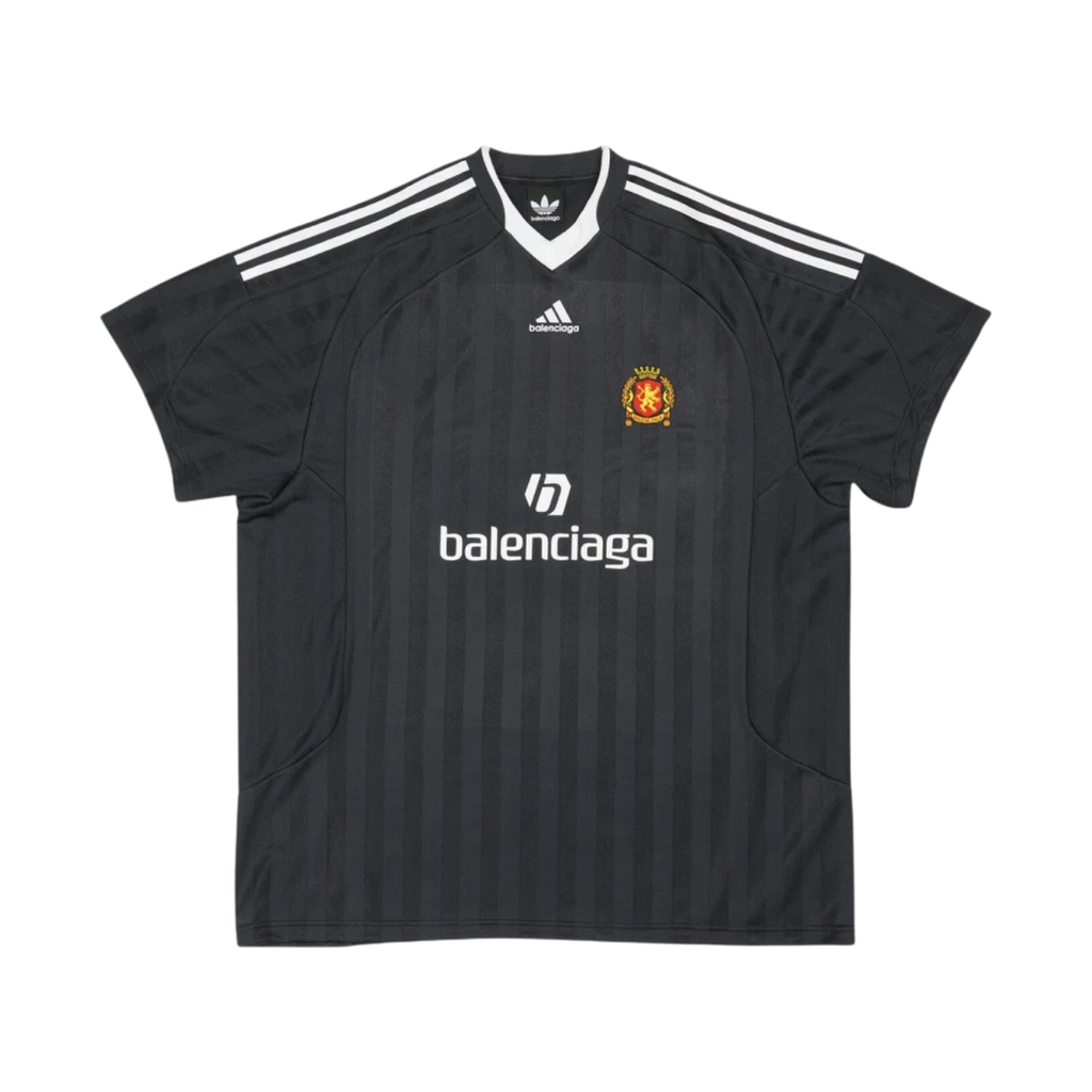 BALENCIAGA X ADIDAS OVERSIZED FOOTBALL T-SHIRT BLACK