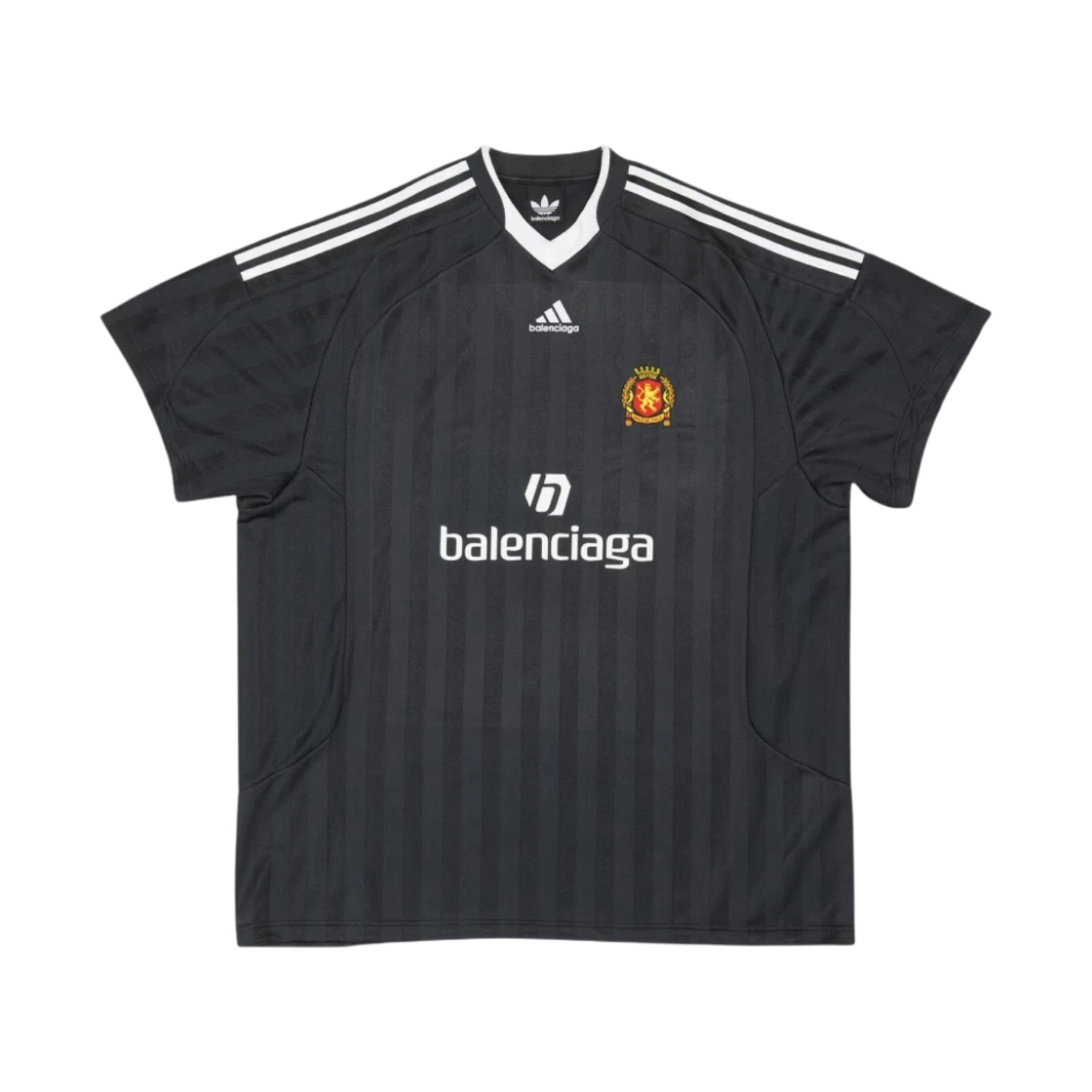 BALENCIAGA X ADIDAS OVERSIZED FOOTBALL T-SHIRT BLACK