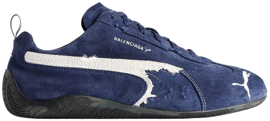 BALENCIAGA X PUMA SPEEDCAT SUEDE NAVY WHITE