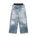 PROTOCOL INDEX TROMPE L'OEIL LAYERED PANTS BLUE