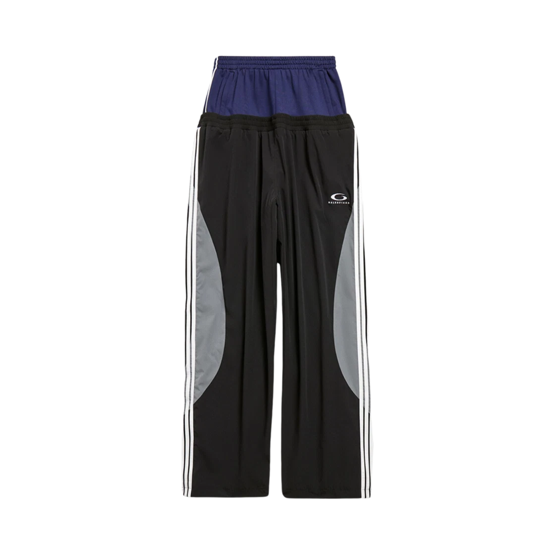 BALENCIAGA CUT UP TRACKSUIT PANTS BLACK