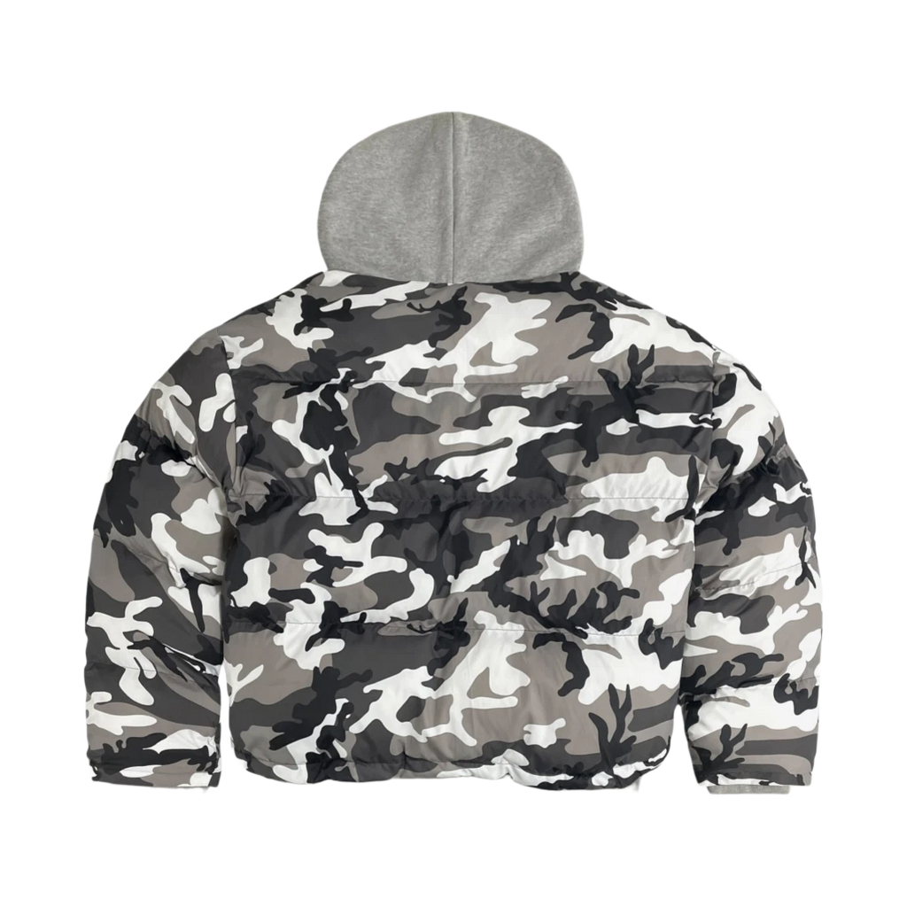 PROJECT G/R REVERSIBLE HOODED PUFFER JACKET GREY