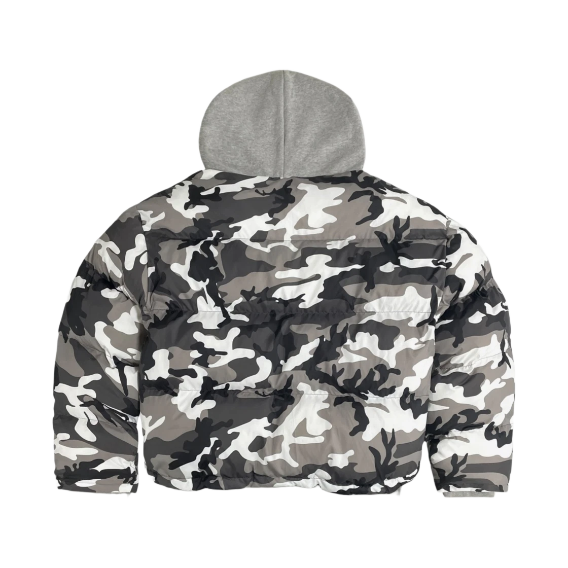 PROJECT G/R REVERSIBLE HOODED PUFFER JACKET GREY