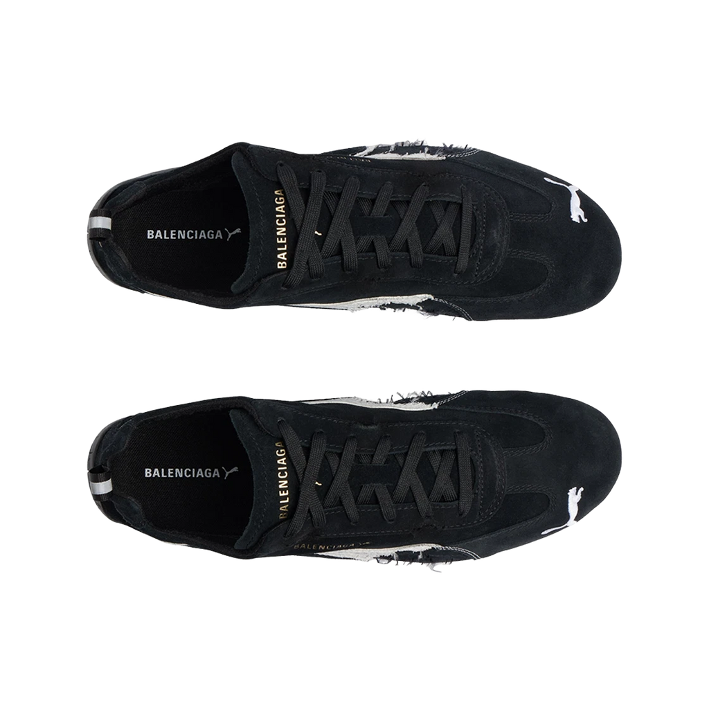 BALENCIAGA X SPEEDCAT SUEDE 'BLACK WHITE'