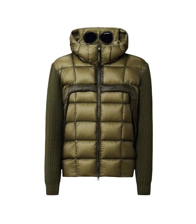 C.P. COMPANY MERINO WOOL PADDED HYBRID HOOD JACKET