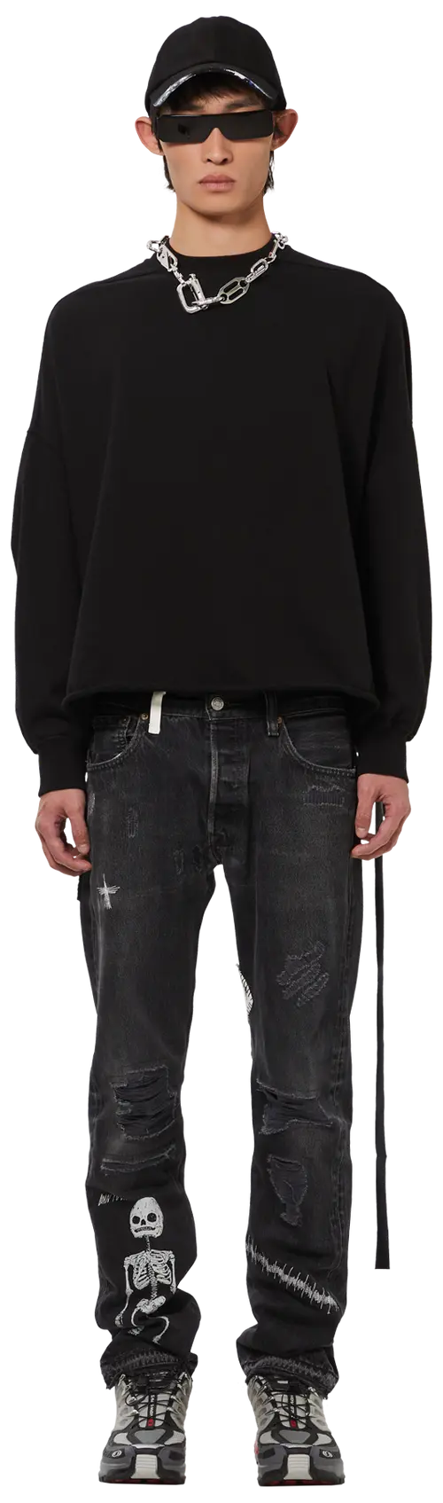 GALLERY DEPT. FUCK FACE DENIM 'BLACK'