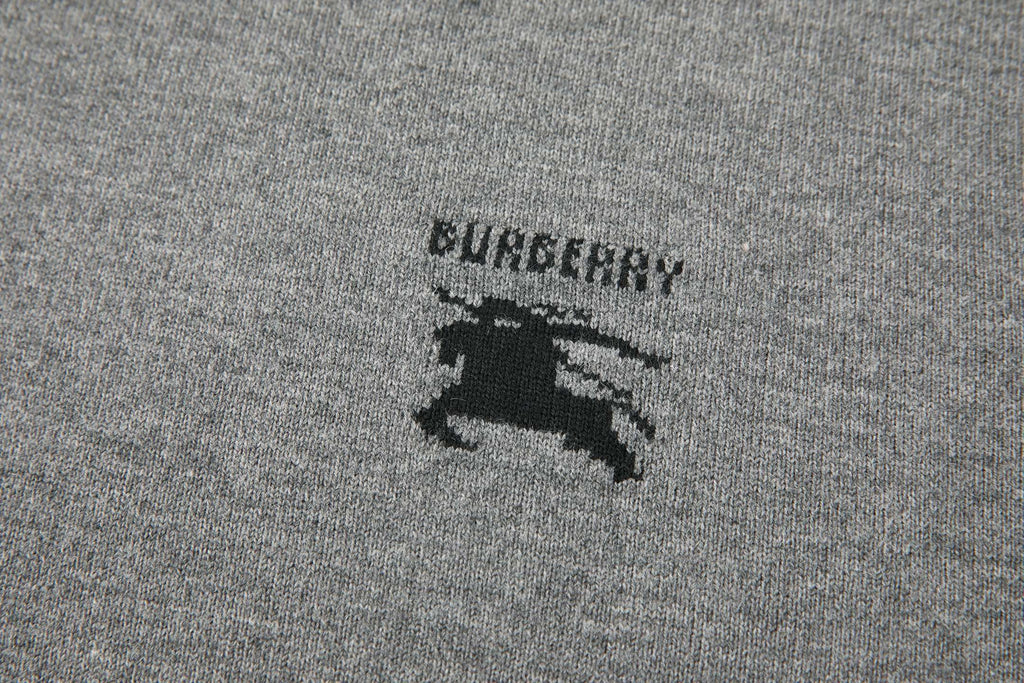 BURBERRY INTARSIA LOGO WOOL SWEATER