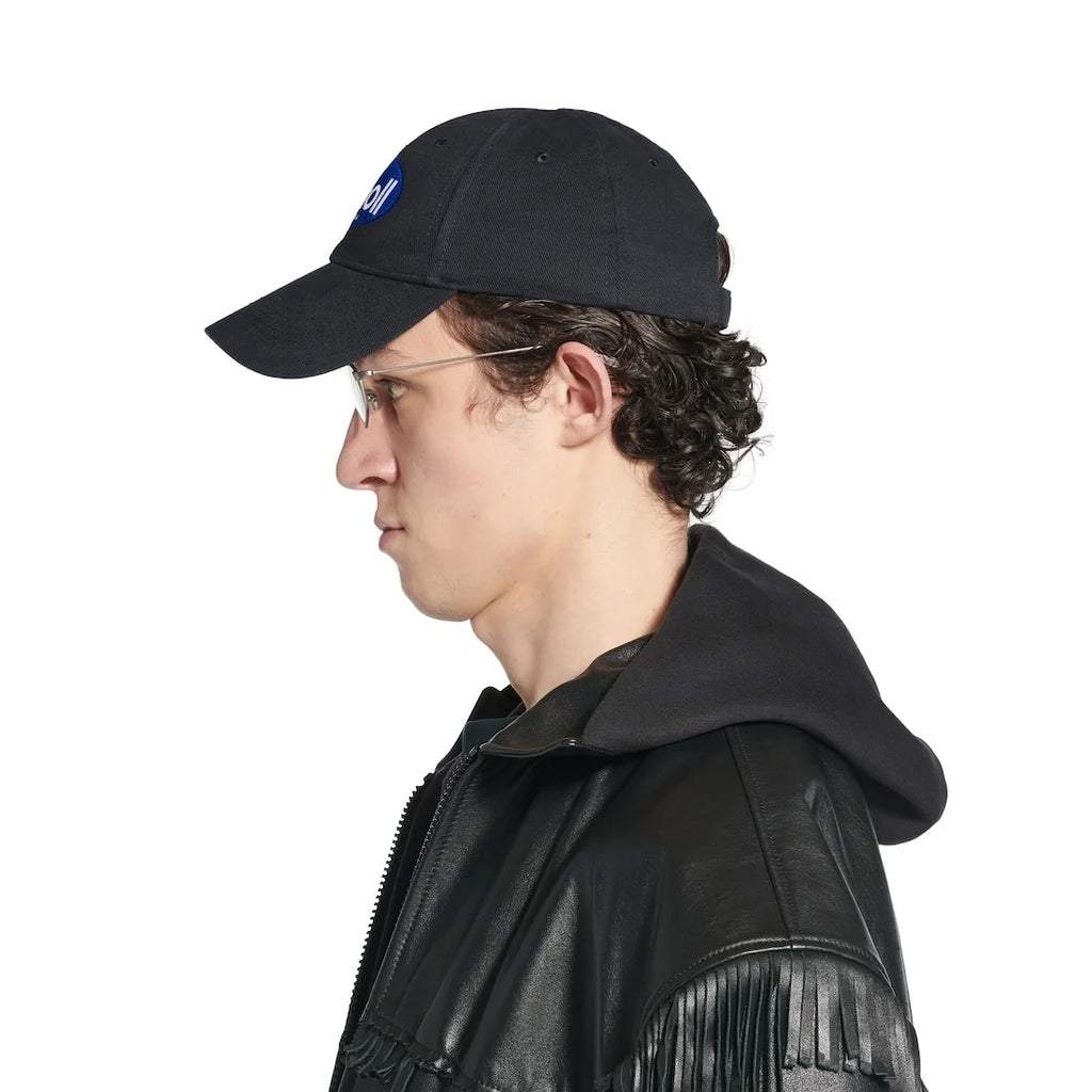 BALENCIAGA I SCHOLL CAP IN BLACK FADED