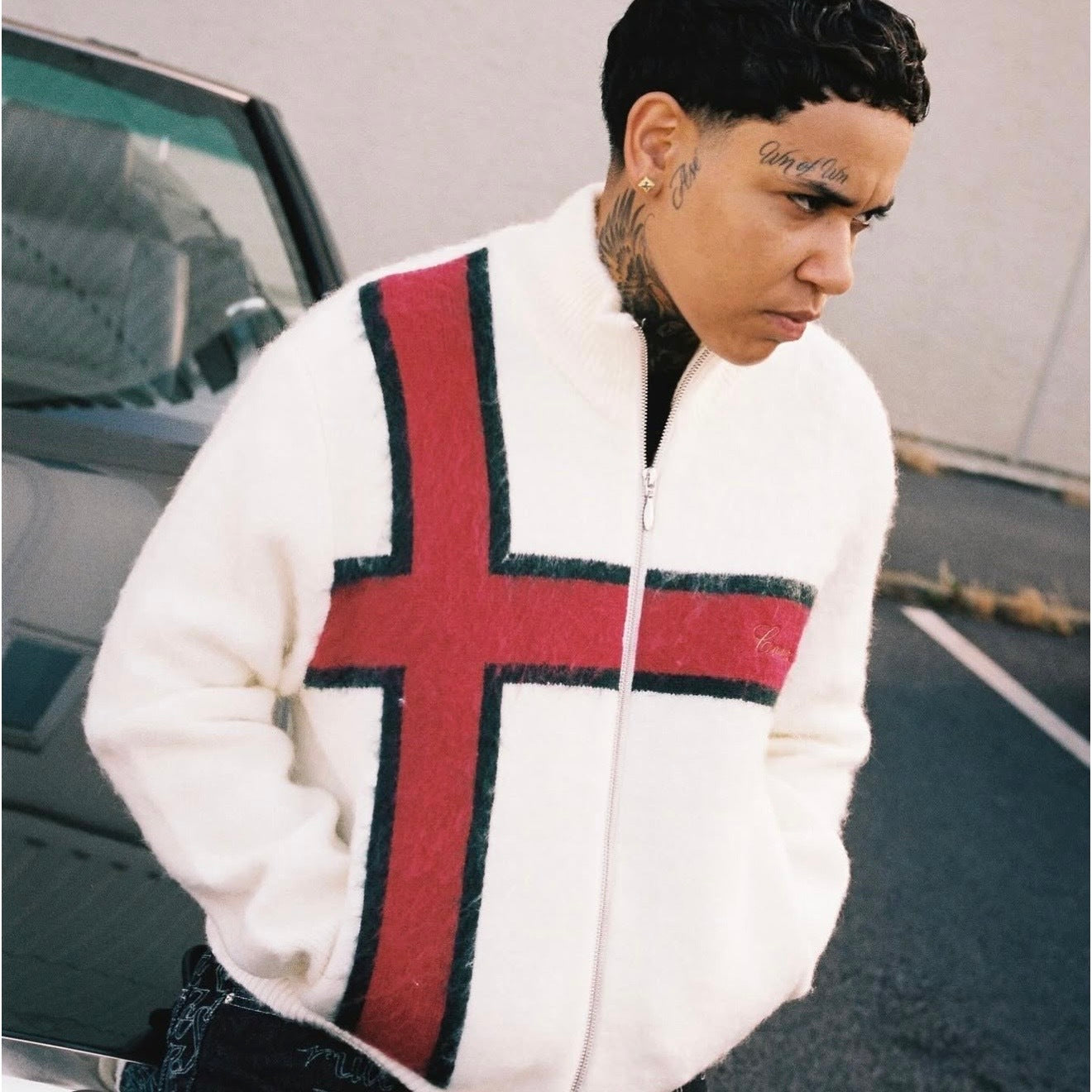 CORTEIZ LUX KNIT ZIP UP “CREAM”