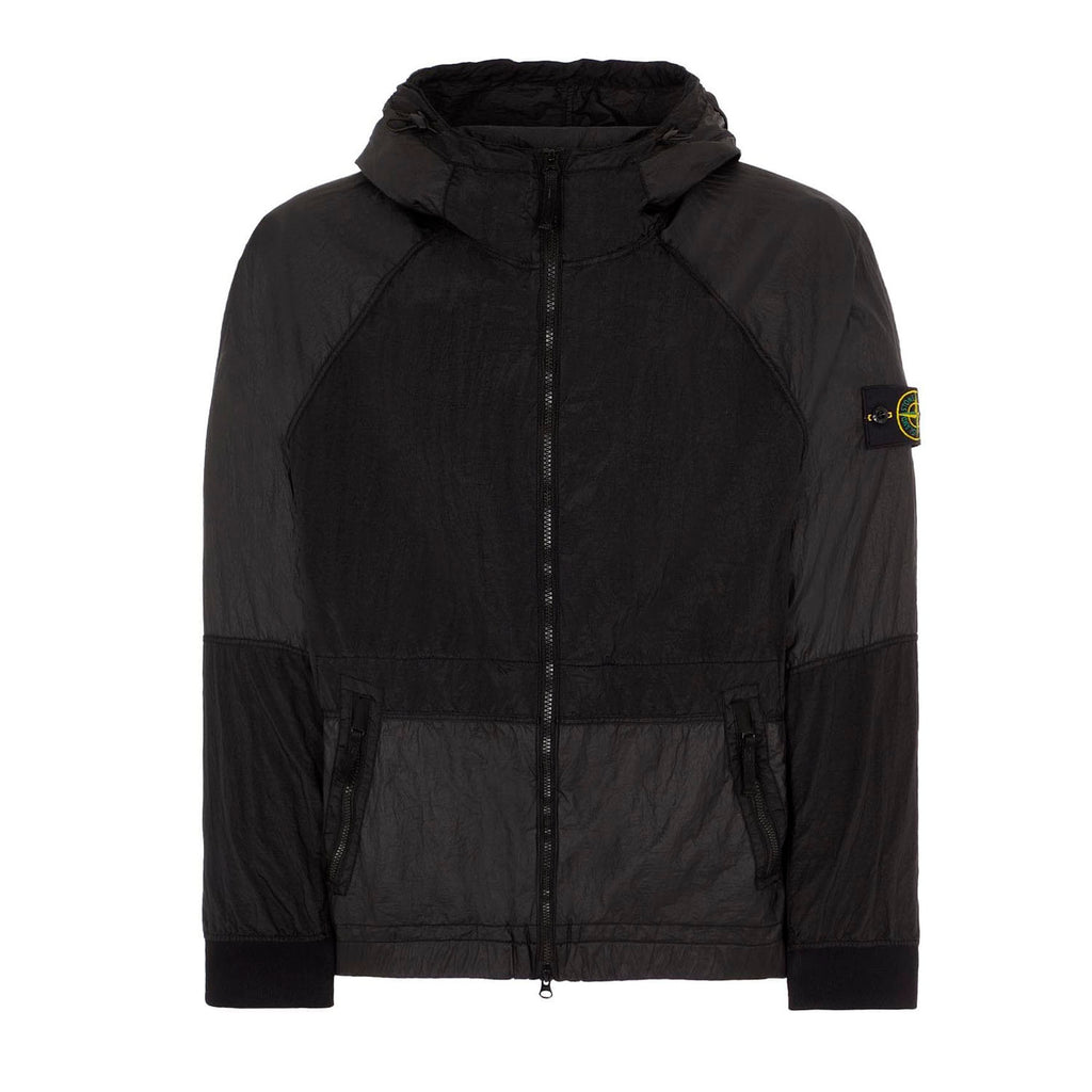 STONE ISLAND NYLON METAL WATRO-TC IN ECONYL JACKET BLACK