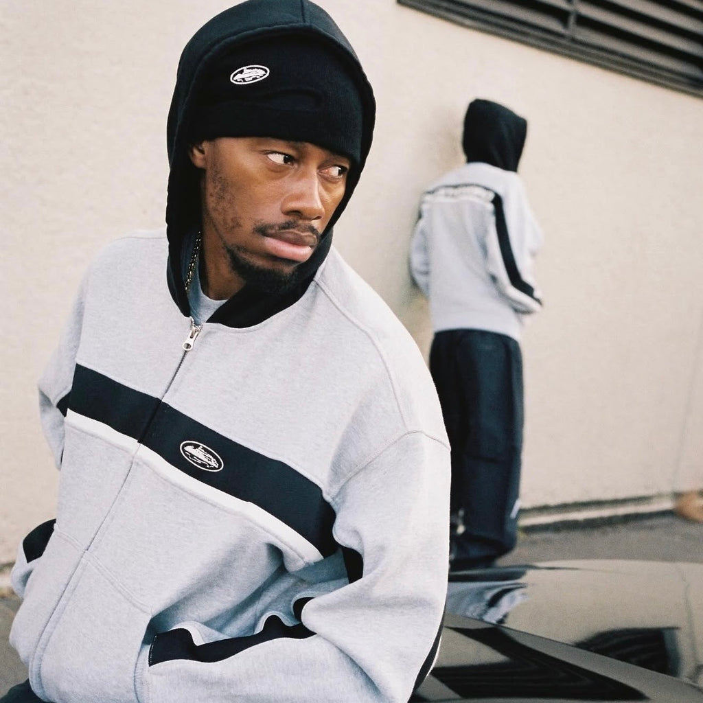 CORTEIZ RIBBED SPORTEIZ ZIP HOODIE “HEATHER GREY”