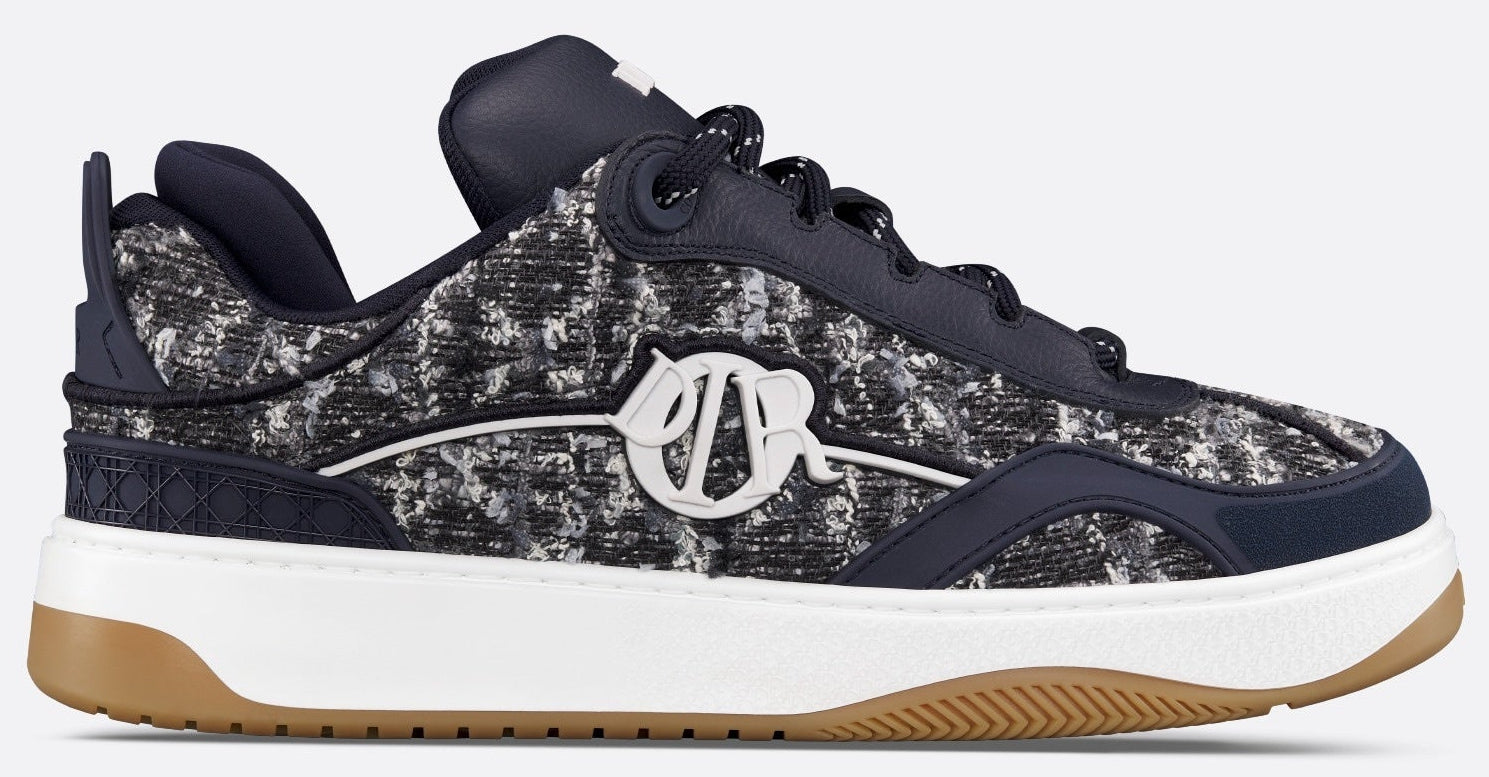 DIOR B9S SKATER SNEAKER IN DARK NAVY TWEED