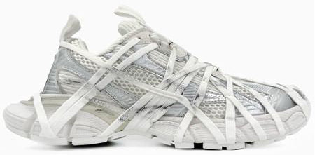 BALENCIAGA 3XL EXTREME LACES IN WHITE/GREY