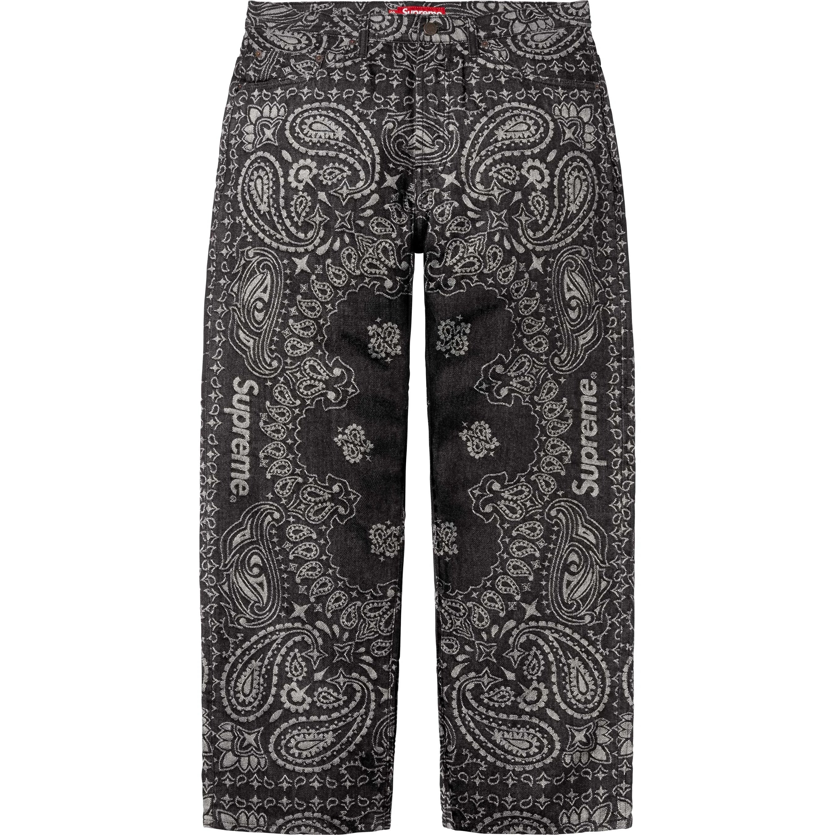 SUPREME BANDANA JACQUARD BAGGY JEAN