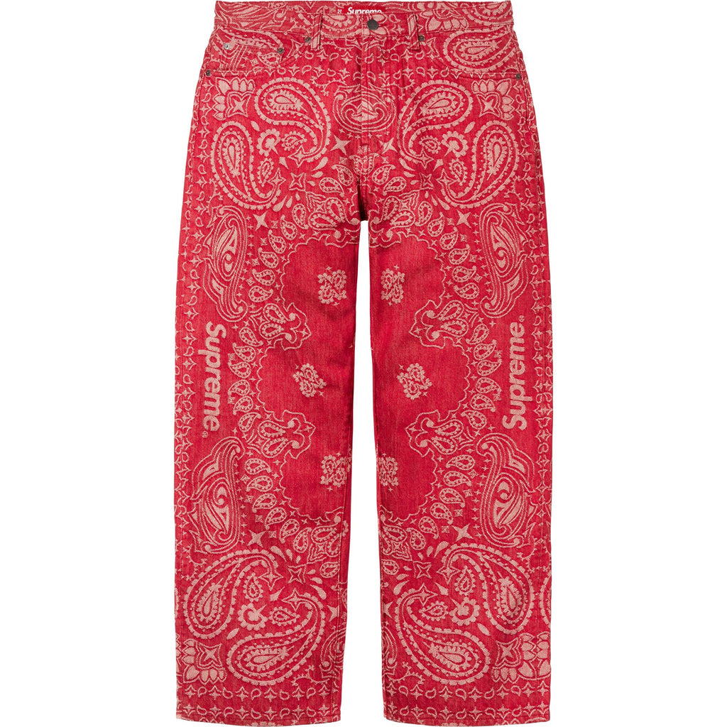 SUPREME BANDANA JACQUARD BAGGY JEAN
