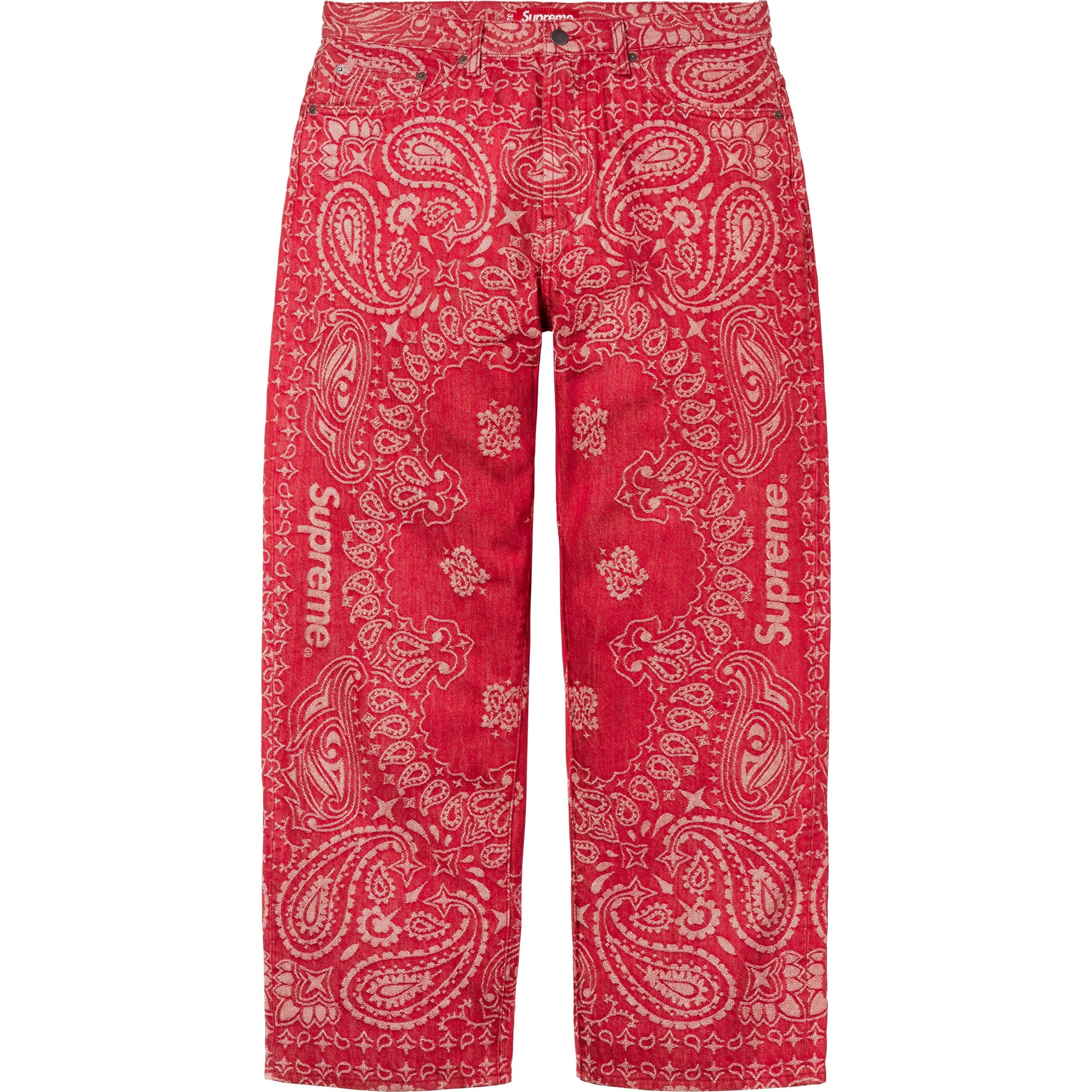 SUPREME BANDANA JACQUARD BAGGY JEAN