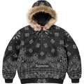 SUPREME BANDANA JACQUARD DENIM HOODED WORK JACKET