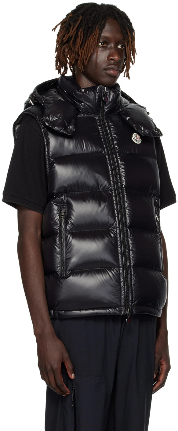 MONCLER BORMES SHINY PUFFER VEST “BLACK”