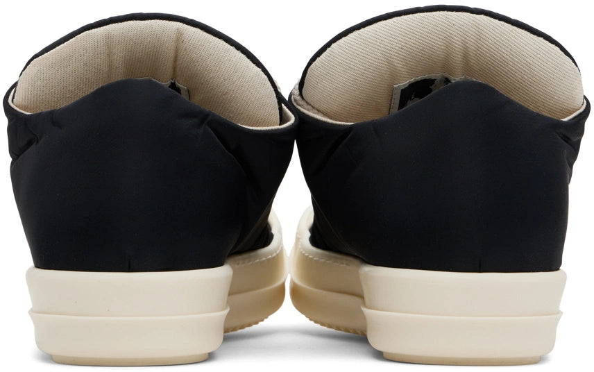 RICK OWENS DRKSHDW JUMBO LACE PUFFER LOW SNEAKER IN BLACK