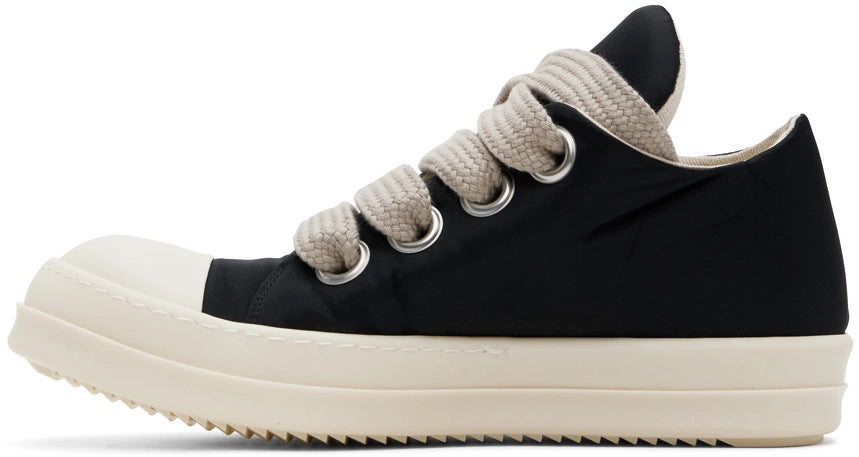 RICK OWENS DRKSHDW JUMBO LACE PUFFER LOW SNEAKER IN BLACK