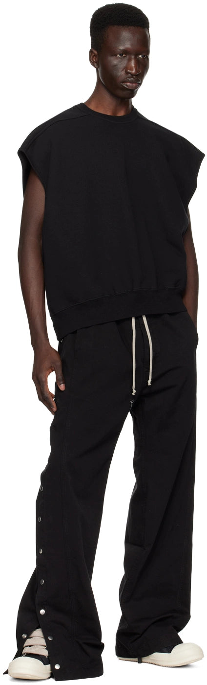 RICK OWENS DRKSHDW JUMBO LACE PUFFER LOW SNEAKER IN BLACK