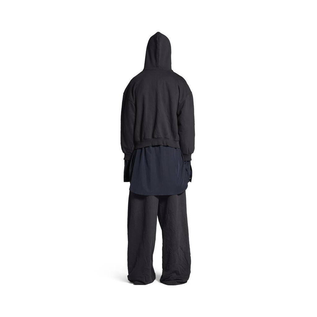 BALENCIAGA EBAY ZIP-UP HOODIE REGULAR FIT IN BLACK