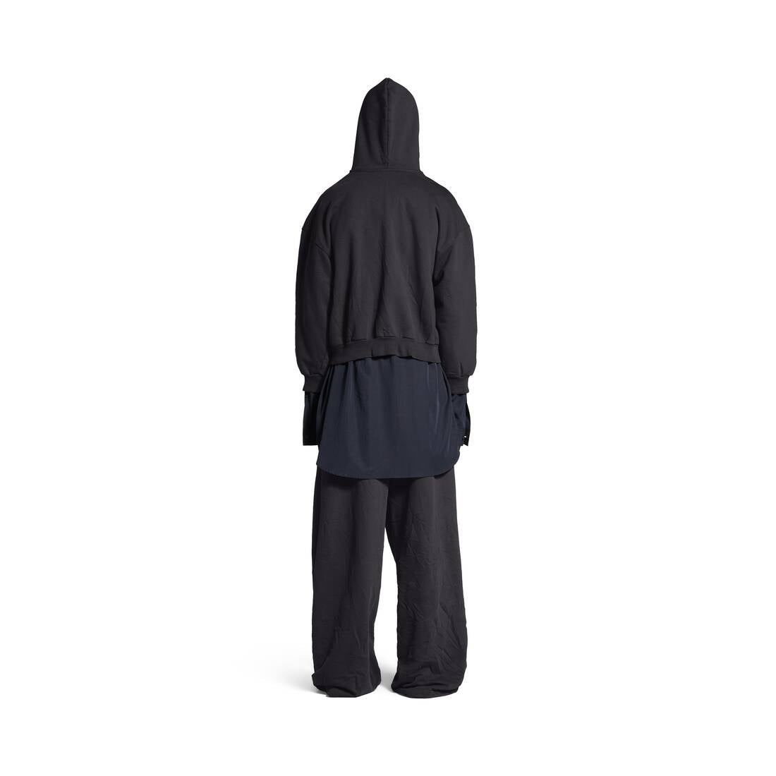 BALENCIAGA EBAY ZIP-UP HOODIE REGULAR FIT IN BLACK